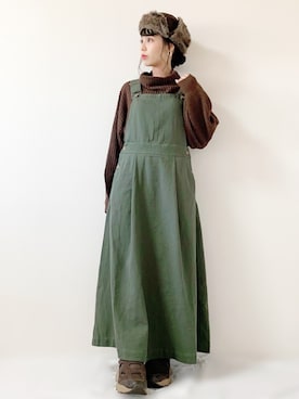 「sakishimatokyo（サキシマトーキョー）のアイテム（ニット/セーター）」を使った、まーみんさん（レディース・160cm）の冬コーディネート