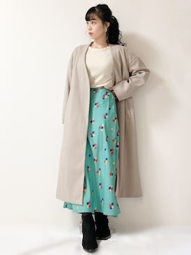 「sakishimatokyo（サキシマトーキョー）のアイテム（ニット/セーター）」を使った、まーみんさん（レディース・160cm）の春コーディネート