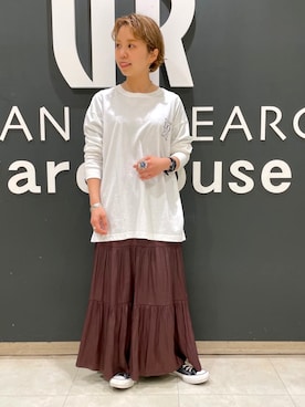 「CONVERSE ADDICT（コンバースアディクト）のアイテム」を使った、おすみさん（レディース・152cm）の春コーディネート