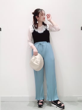 「ビスチェコーデ」｜あややさん（レディース・160cm）の夏コーディネート