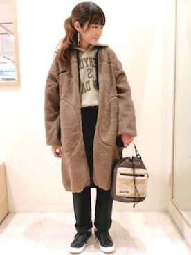 「Samansa Mos2 blue（サマンサモスモスブルー）のアイテム（スニーカー）」を使った、やまペイさん（レディース・153cm）の秋コーディネート