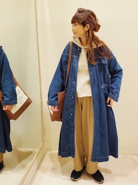 「Samansa Mos2 blue（サマンサモスモスブルー）のアイテム（その他アウター）」を使った、やまペイさん（レディース・153cm）の冬コーディネート