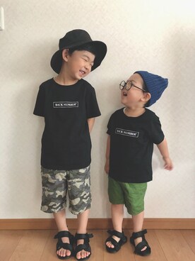 「BACK NUMBER（バックナンバー）のアイテム（トップス）」を使った、H_Kaさん（キッズ・74cm）の夏コーディネート