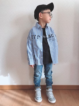 「BACK NUMBER（バックナンバー）のアイテム」を使った、H_Kaさん（キッズ・110cm）の秋コーディネート