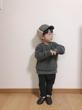 「SEVENDAYS=SUNDAY（セブンデイズサンデイ）のアイテム（スウェット）」を使った、H_Kaさん（キッズ・120cm）の秋コーディネート