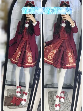 「lolitafashion」｜「アイテム（ジャケット/アウター）」を使った、岚衣_Lanyeeさん（レディース・173cm）の冬コーディネート