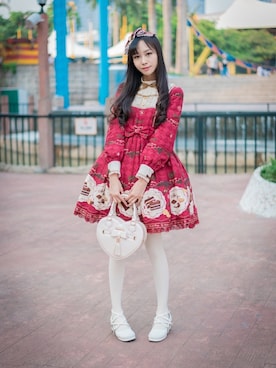 「lolitafashion」｜「アイテム（チュニック）」を使った、岚衣_Lanyeeさん（レディース・173cm）の夏コーディネート