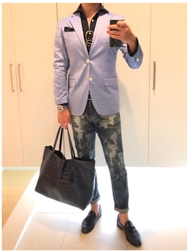 「RING JACKET（リングジャケット）のアイテム（トップス）」を使った、ボンジョルノさん（メンズ・168cm）の春コーディネート