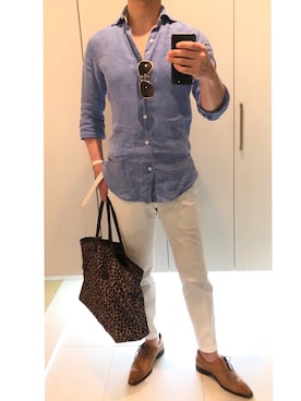 「INTERESSA（インテレッサ）のアイテム」を使った、ボンジョルノさん（メンズ・168cm）の夏コーディネート