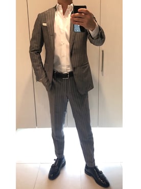 「DOUCAＬ'Ｓ（ドゥーカルス）のアイテム（シューズ）」を使った、ボンジョルノさん（メンズ・168cm）の夏コーディネート