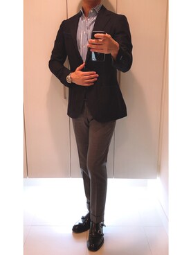 「DOUCAＬ'Ｓ（ドゥーカルス）のアイテム（シューズ）」を使った、ボンジョルノさん（メンズ・168cm）の秋コーディネート