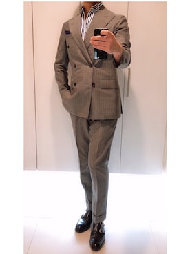 「STRAS BURGO（ストラスブルゴ）のアイテム」を使った、ボンジョルノさん（メンズ・168cm）の秋コーディネート