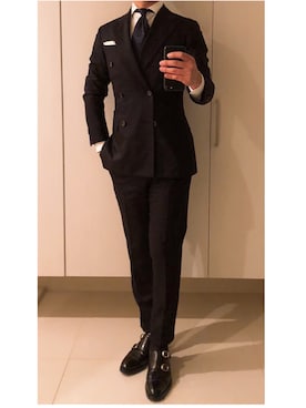 「STRAS BURGO（ストラスブルゴ）のアイテム」を使った、ボンジョルノさん（メンズ・168cm）の秋コーディネート