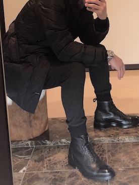 「Peuterey（ピューテリー）のアイテム」を使った、ボンジョルノさん（メンズ・168cm）の冬コーディネート