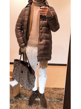 「エクリュ」｜「アイテム（ブーツ）」を使った、ボンジョルノさん（メンズ・168cm）の冬コーディネート