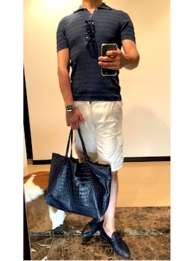 「MAGNANNI（マグナーニ）のアイテム」を使った、ボンジョルノさん（メンズ・168cm）の夏コーディネート