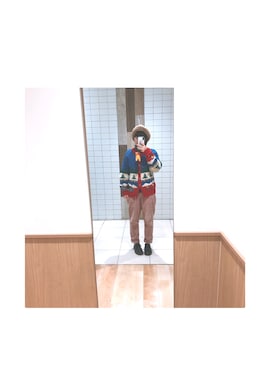 「ehka sopo（エヘカソポ）のアイテム（ニットキャップ/ビーニー）」を使った、あい。さん（レディース・154cm）の秋コーディネート