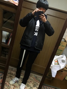 「Daniel Wellington」｜「アイテム（ナイロンジャケット）」を使った、naotikinさん（メンズ・170cm）の冬コーディネート