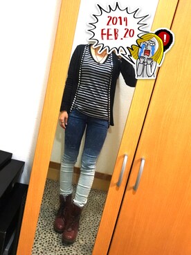 「LOVE BOAT（ラブ・ボート）のアイテム」を使った、REさん（レディース・160cm）の春コーディネート