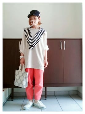 「Sleep（スリープ）のアイテム」を使った、tomaさん（レディース・153cm）の春コーディネート