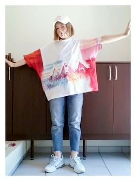 「Sleep（スリープ）のアイテム」を使った、tomaさん（レディース・153cm）の夏コーディネート