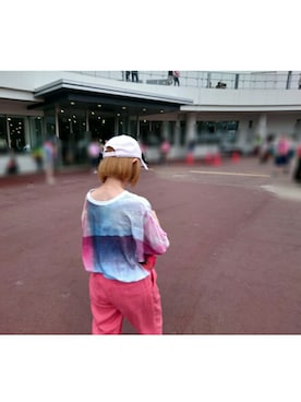 「Sleep（スリープ）のアイテム」を使った、tomaさん（レディース・153cm）の夏コーディネート