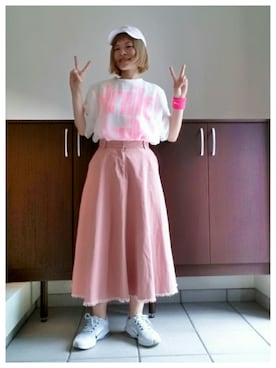 「シースルーワンピース」｜「アイテム（その他）」を使った、tomaさん（レディース・153cm）の夏コーディネート