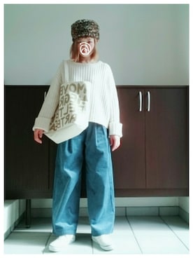 「Sleep（スリープ）のアイテム」を使った、tomaさん（レディース・153cm）の秋コーディネート