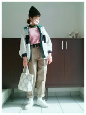 「アイテム（ブルゾン）」を使った、tomaさん（レディース・153cm・30代）の秋コーディネート