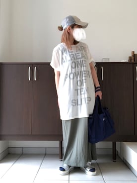 「Sleep（スリープ）のアイテム」を使った、tomaさん（レディース・153cm）の夏コーディネート