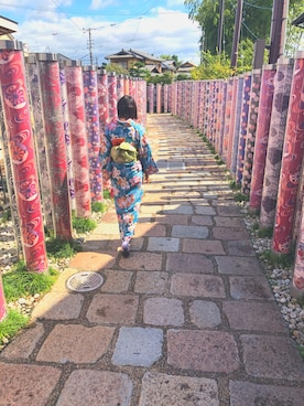 「インスタ映え」｜「アイテム（浴衣）」を使った、chofttttyさん（レディース・163cm）の秋コーディネート