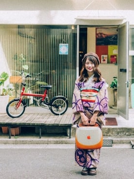 「UP START（アップスタート）のアイテム」を使った、さやさん（レディース・152cm）の春コーディネート