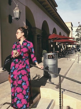 「アイテム（ワンピース、ピンク系）」を使った、ERYさん（レディース・155cm）の夏コーディネート