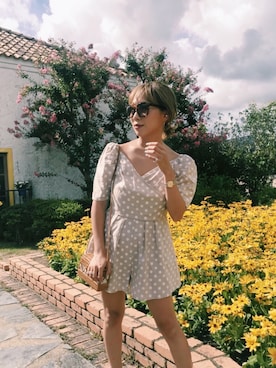 「アイテム（オールインワン・サロペット）」を使った、ERYさん（レディース・155cm）の秋コーディネート