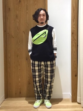 「MEI（メイ）のアイテム（バッグ）」を使った、coen   いけださん（メンズ・168cm）の春コーディネート