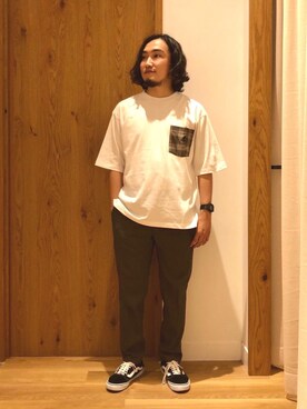 「KANGOL（カンゴール）のアイテム（Tシャツ/カットソー）」を使った、coen   いけださん（メンズ・168cm）の夏コーディネート