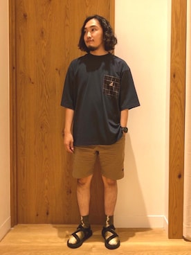 「KANGOL（カンゴール）のアイテム（トップス）」を使った、coen   いけださん（メンズ・168cm）の夏コーディネート