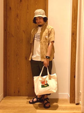 「KELTY（ケルティ）のアイテム」を使った、coen   いけださん（メンズ・168cm）の夏コーディネート