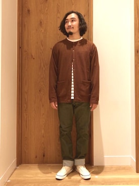 「coen（コーエン）のアイテム（パンツ）」を使った、coen   いけださん（メンズ・168cm）の秋コーディネート