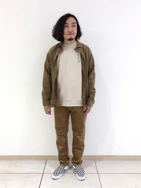 「ロゴ・コーエンベア」｜「アイテム（ジャケット/アウター）」を使った、coen   いけださん（メンズ・168cm）の秋コーディネート