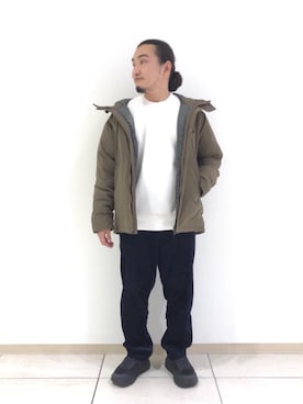 「coen（コーエン）のアイテム（ダウンジャケット/コート）」を使った、coen   いけださん（メンズ・168cm）の秋コーディネート