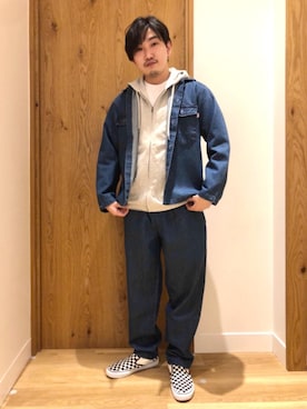 「coen（コーエン）のアイテム（パンツ）」を使った、coen   いけださん（メンズ・168cm）の春コーディネート