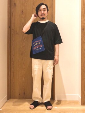 「USAコットン」｜「アイテム（シューズ）」を使った、coen   いけださん（メンズ・168cm）の春コーディネート