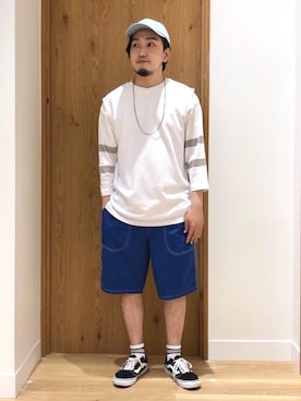 「coen（コーエン）のアイテム（キャップ）」を使った、coen   いけださん（メンズ・168cm）の春コーディネート