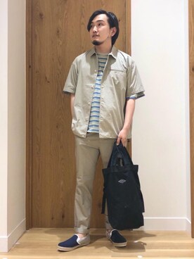 「涼しくて軽い「涼・軽パンツ」」｜「アイテム（スリッポン）」を使った、coen   いけださん（メンズ・168cm）の春コーディネート