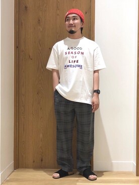 「coen」｜「アイテム（ニットキャップ/ビーニー）」を使った、coen   いけださん（メンズ・168cm）の春コーディネート