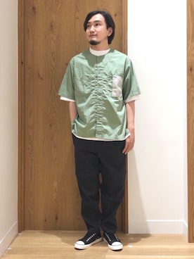 「SMITH'S（スミス）のアイテム（トップス）」を使った、coen   いけださん（メンズ・168cm）の夏コーディネート