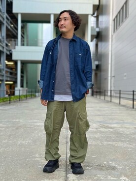 「ﾋﾞｯｸﾞｼﾙｴｯﾄ」｜coen   いけださん（メンズ・168cm）の夏コーディネート