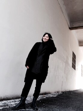 「I.Tのアイテム」を使った、陸心沉さん（レディース・162cm）の冬コーディネート