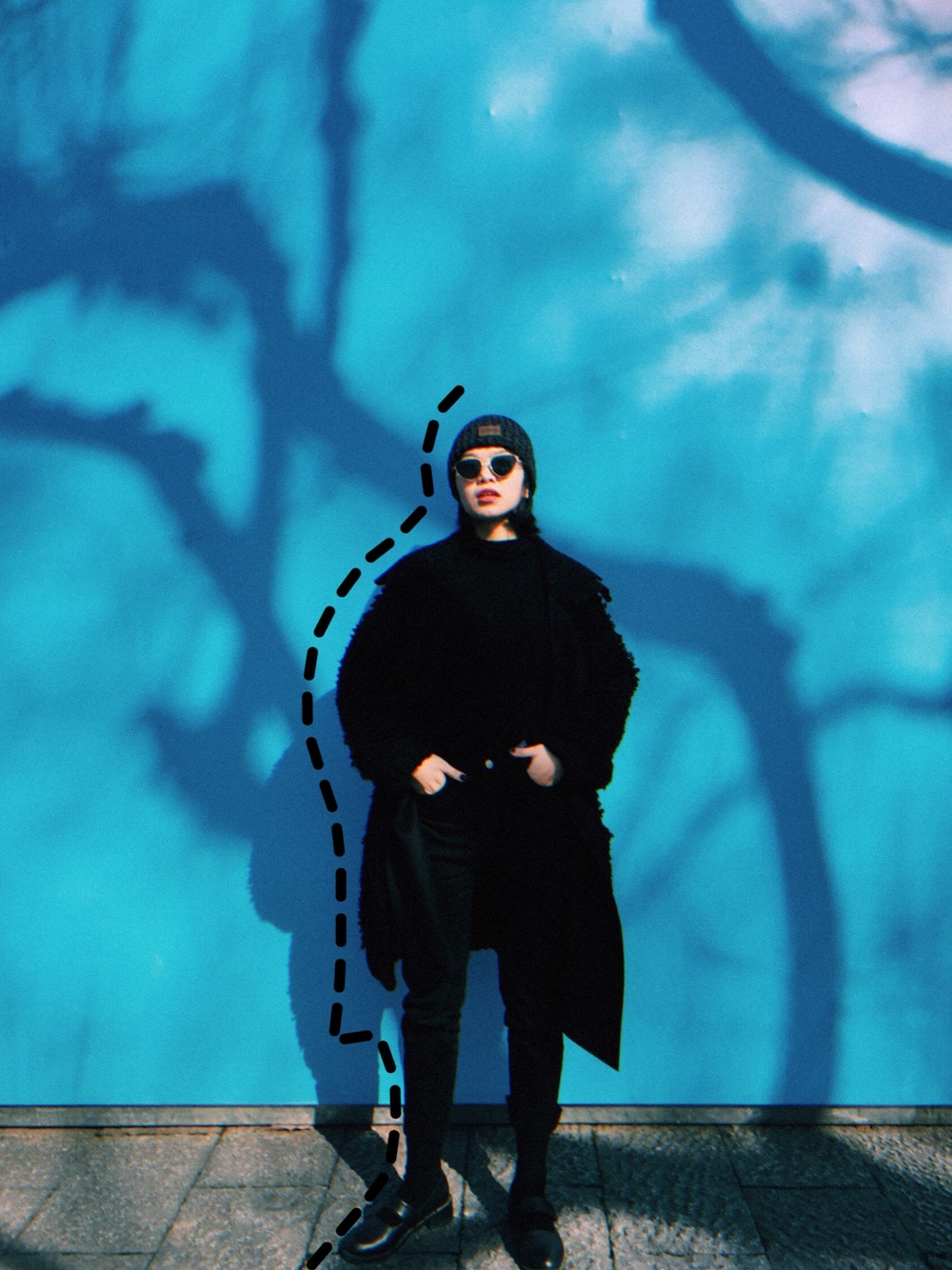 「black」｜「I.Tのアイテム（ジャケット/アウター、ブラック系）」を使った、陸心沉さん（レディース・162cm）の冬コーディネートの1枚目の写真